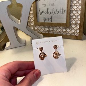 Kendra Scott Presleigh Love Knot Drop Earrings - Rose Gold